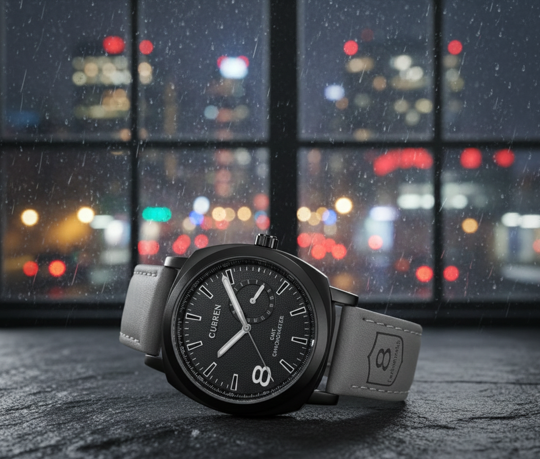 Men’s Aviator Inspired Black Dial Watch