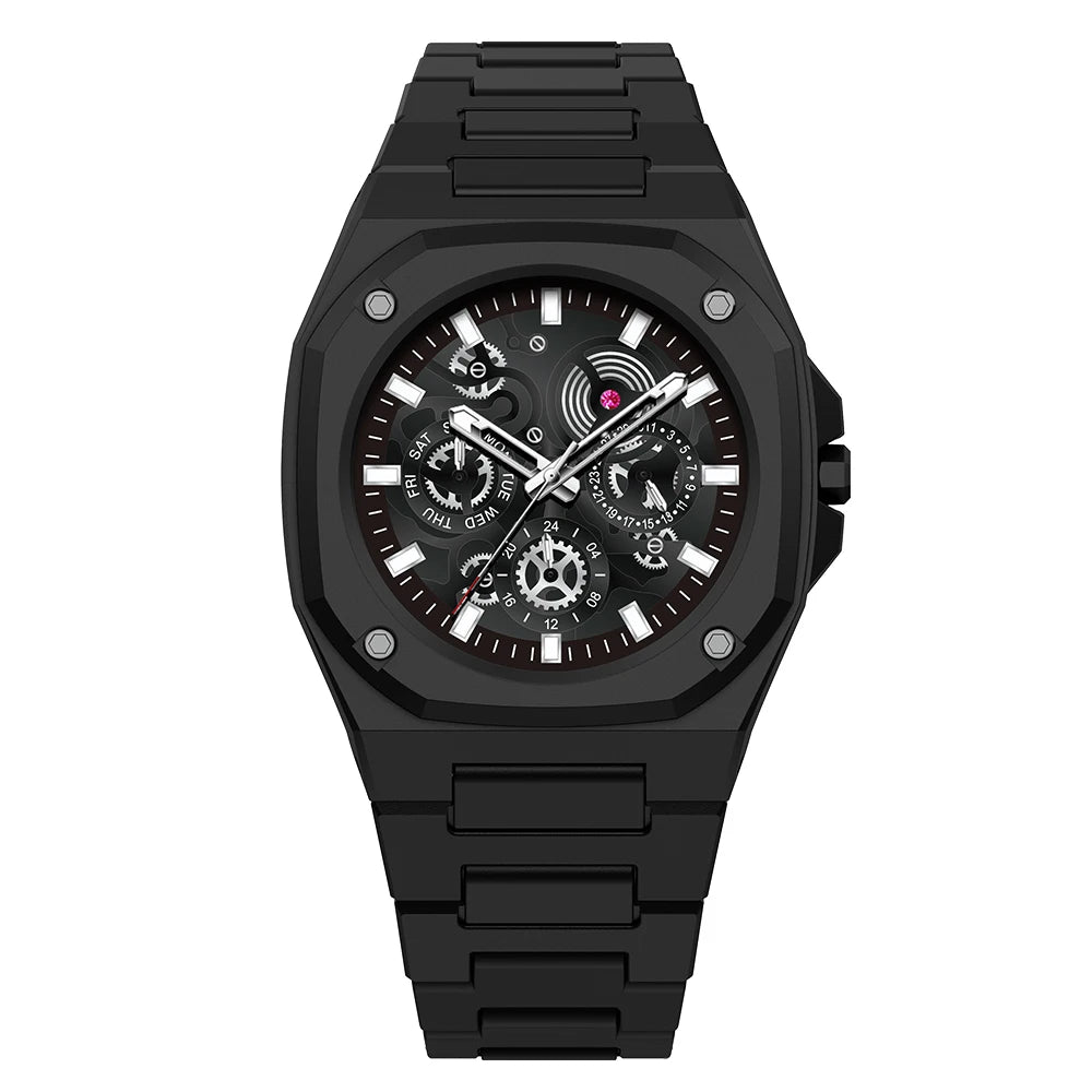 Luxury Black Waterproof Men’s Watch – Multi Dial
