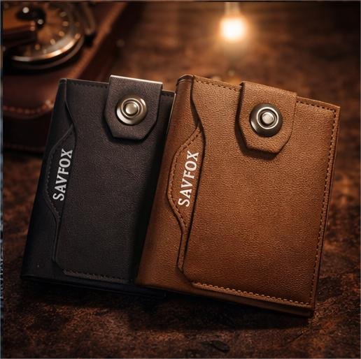 Savfox PU Leather Outlet Pocket Card Holder Wallet for Men