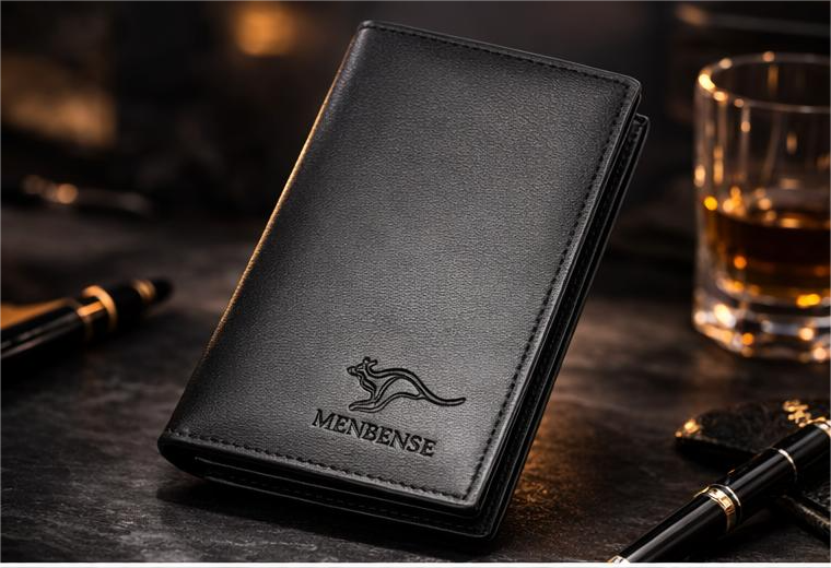 Men’s Genuine Leather Bi-Fold Wallet – Classic Slim Design Durable Everyday Carry Wallet