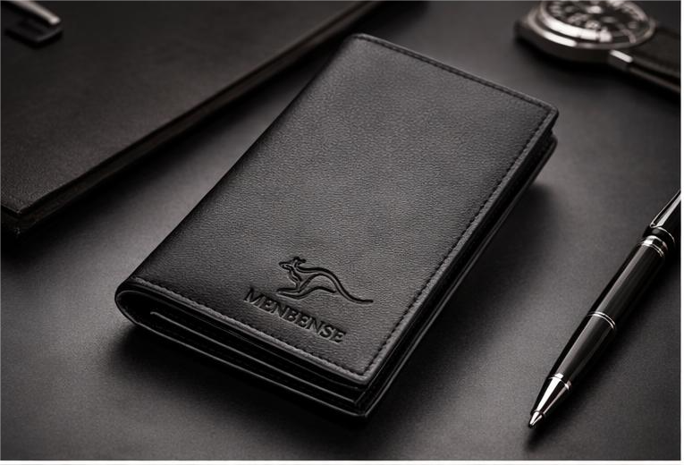 Men’s Genuine Leather Bi-Fold Wallet – Classic Slim Design Durable Everyday Carry Wallet
