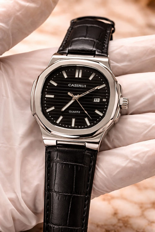 Minimalist Stainless Steel Dial Elegant Formal Wristwatch